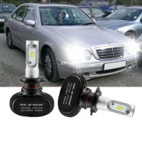 2PC H7 80W 8000LM ไฟหน้ารถมอเตอร์ไซค์แบบ LED หลอดไฟแปลงชุดสำหรับ Mercedes E Class W210 1995-2002