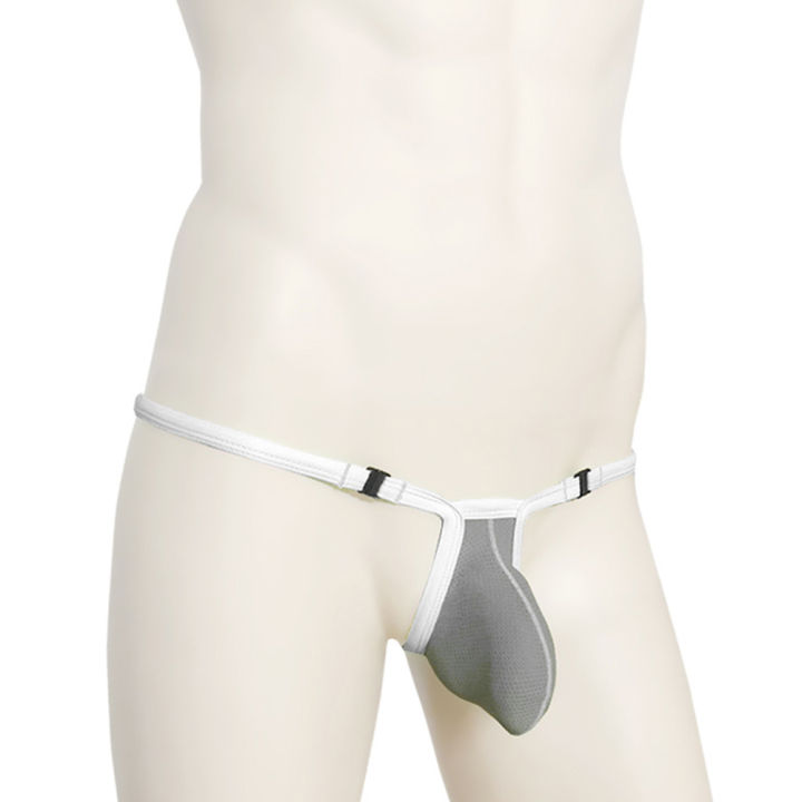 อวัยวะเพศชายนูนกระเป๋าจีสตริงทองบุรุษทองเซ็กซี่กางเกงแนวราบชุดชั้นในกางเกง-t-back-เปิดกลับกางเกงสัมผัสก้น