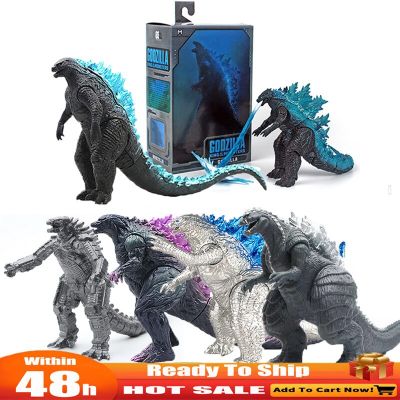 ZZOOI Neca Godzilla Figure Toys King of Monsters 2019 Nuclear Power Jet Version Dinosaur Burning Giant Gojira Action Model Gift