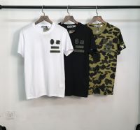 Bape Hong Kong Tide แบรนด์สั้น T Ape หัวความร่วมมือ Camouflage คอกลมเสื้อยืด Hip-Hop คู่รอบคอหลวมคอกลมแขนสั้น