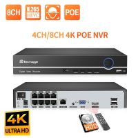 Techage H.265 4K 8CH PoE NVR 2MP 3MP 5MP Network Hard Disk Video Recorder Home Security CCTV Surveillance DVR For PoE IP Camera