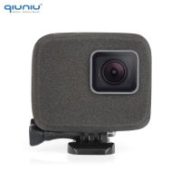 QIUNIU Windshield Foam Windproof Cover Wind Noise Reduce Sponge for GoPro Hero 5/6/7 Black 7 Silver White Go Pro Accessories Adhesives Tape