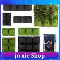 JuXie store 2/4/9 Pockets Vertical Garden Grow Bags Plant Wall Hanging Planting Pots Grow Planter Vegetable Gardening Supplies