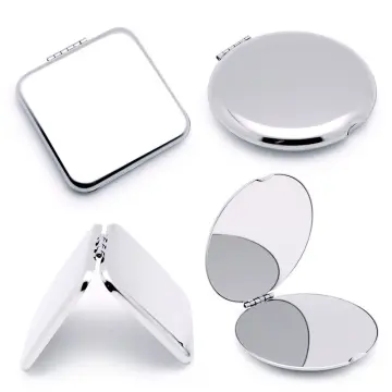 Foldable Pocket Makeup Mirror, 1pc Face Pattern Circular Double