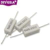 10Piece 5W Cement Resistance 0.1 10k Ohm 0.33R 1R 10R 100R 0.22 0.33 1 10 100 1K 10K Ohm Cement Resistor