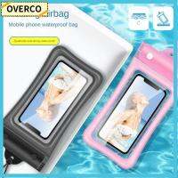 OVERCO ใต้น้ำ หน้าจอสัมผัสหน้าจอ ต่ำกว่า7.2นิ้ว กระเป๋าใส่โทรศัพท์ เคสสำหรับว่ายน้ำ ที่คลุมโทรศัพท์มือถือ เคสโทรศัพท์กันน้ำ