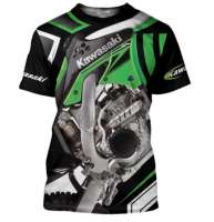 (ALL IN STOCK XZX)    Kawasaki T Shirts Motorcycle Racing Engine 3d Print Men Women Fashion O Neck Short Sleeve T Shirt 10   (FREE NAME PERSONALIZED)