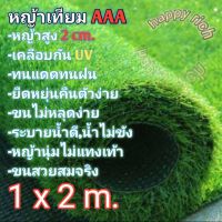 ??โปรพิเศษ หญ้าเทียม AAA 1×2เมตรขนสูง 2 cm. นุ่มไม่แทงเท้า ราคาถูก หญ้า หญ้าเทียม หญ้าเทียมปูพื้น หญ้ารูซี หญ้าแต่งสวน แต่งพื้น cafe แต่งร้าน สวย ถ่ายรุป