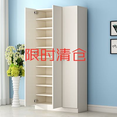 [COD] Shoe cabinet shoe locker balcony multi-layer modern minimalist home door solid simple wooden large-capacity storage
