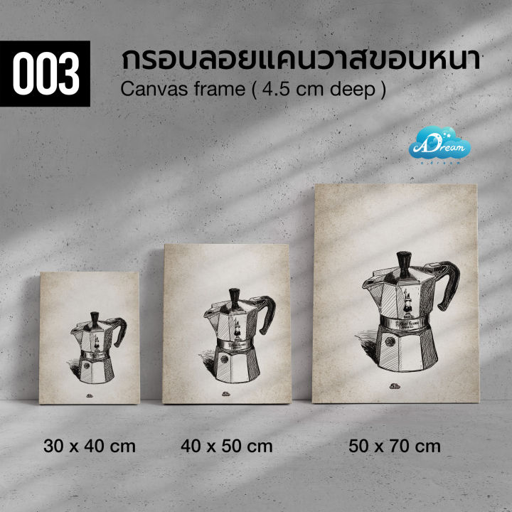 mokapot-โมก้าพอท-ภาพพิมพ์แคนวาสพร้อมกรอบลอยหนา4-5ซม-ขนาด-50x70-40x50-30x40-ซม