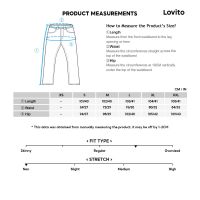 Lovito กางเกงลําลองแบบขาดแบบขาด L06055 (สีฟ้า)