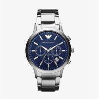 Emporio Armani  นาฬิกาข้อมือผู้ชาย รุ่น AR2448 Classic Chronograph Navy Blue Dial - Silver