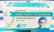 Khẩu trang y tế TANAPHAR 3, 4 lớp lọc khuẩn, mùi, bụi hộp 50 chiếc màu xanh
