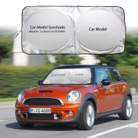 For Mini Cooper Car Logo Emblem Windshield Sunshade Protector Auto Rear Window Sun Shade One S R50 R53 R56 R60 F55 F56 R58 R59