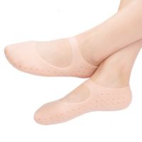 1 Pair Foot Care Silicone Sock Feet Protector Pain Relief Crack Prevention Moisturize Dead Skin Removal Sock with Hole