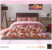 Premier Satin ? ชุดผ้าปูที่นอน (ไม่มีผ้านวม) ขนาด 3.5 ฟุต ? พิมพ์ลาย ลายดอก สีน้ำตาล Graphic Print P204