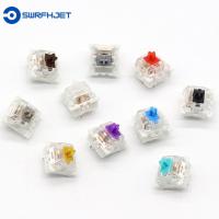 SWRFH คีย์บอร์ดแบบกลไก DIY RGB LED SMD เกม Prelubricled 3Pin Clicky อุปกรณ์เสริมแป้นพิมพ์เข้ากันได้กับ Lube สวิตช์กลคีย์บอร์ดแบบกลไกสวิตช์ Outemu สวิตช์เงียบ