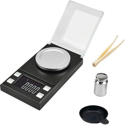 Digital Milligram Scale 100G/0.001G,High Precision Mini Carat Jewelry Scale for Pocket Scale with Calibration Weight