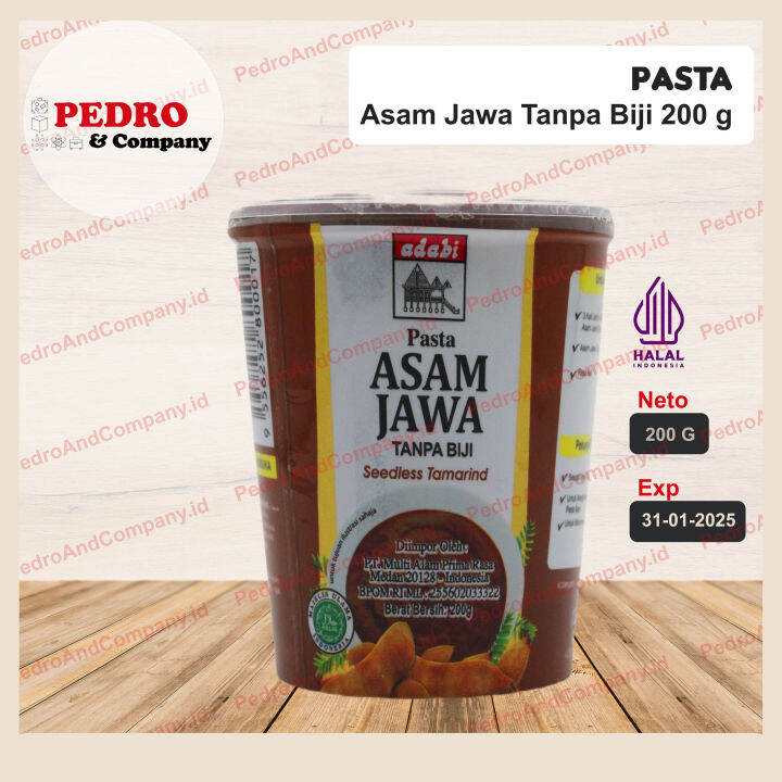 Adabi pasta asam jawa tanpa biji 200 gram - seedless tamarind paste ...