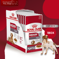 Royal canin medium 10+ pouch อาหารเปียกสุนัข 1 กล่อง