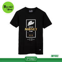 เสื้อยืด แนวสตรีท 7th Street รุ่น Monny (ดำ) JMY002 ของแท้