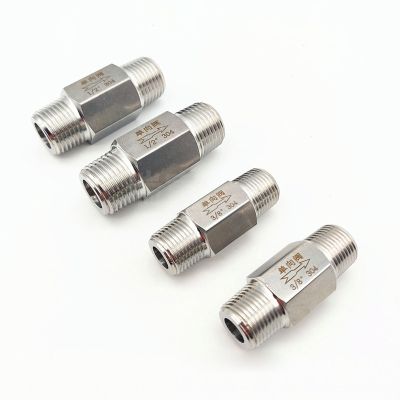 304 stainless steel one-way valve double Male Thread hexagonal Direct valve  External thread check valve Clamps