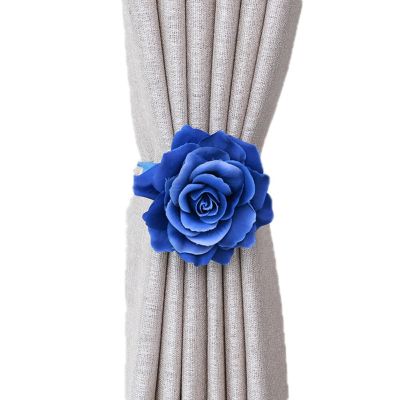 Pretty Flower Magnetic Curtain Buckle Tieback Holdback Holder Clip Curtain Storage Decorative Accessories Bedroom Home Decor