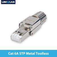 【DT】RJ45 8P8C Cat 6A Cat7 Field Connector Full Shielded Termination Plug Toolless Modular Plug for 23AWG Solid Installation Cables  hot