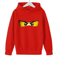 Ninjago เสื้อกันหนาวหมวกสำหรับเด็กหนุ่มๆสาวๆฤดูใบไม้ร่วงและฤดูหนาวสร้างสรรค์ขนแกะเสื้อยืดคลุมด้วยผ้าสนุกเสื้อกันหนาวเสื้อสวมหัวแขนยาวผ้าฝ้ายพิมพ์