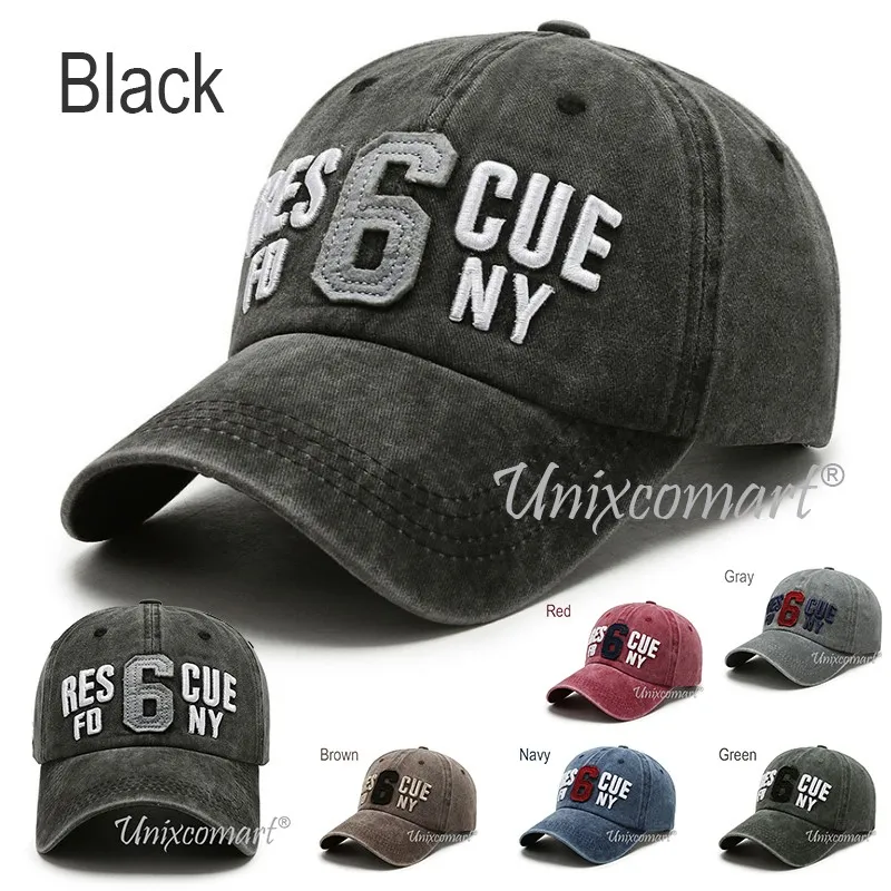 Topi Baseball FD 6 NY RESCUE Hat Cap Casual Sports Distro Fashion