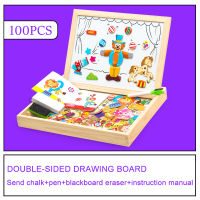 Multifunctional Wooden Magnetic Toys Children 3d Puzzle Toys For Children Education Animal Wooden Blackboard Kids Drawing Toys
