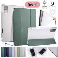 แผ่นรอง Xiaomi Redmi 10.61นิ้วเคสหนังแบบปิดหลังแบบนุ่มอัจฉริยะพร้อมช่องใส่ดินสอที่วางปากกา