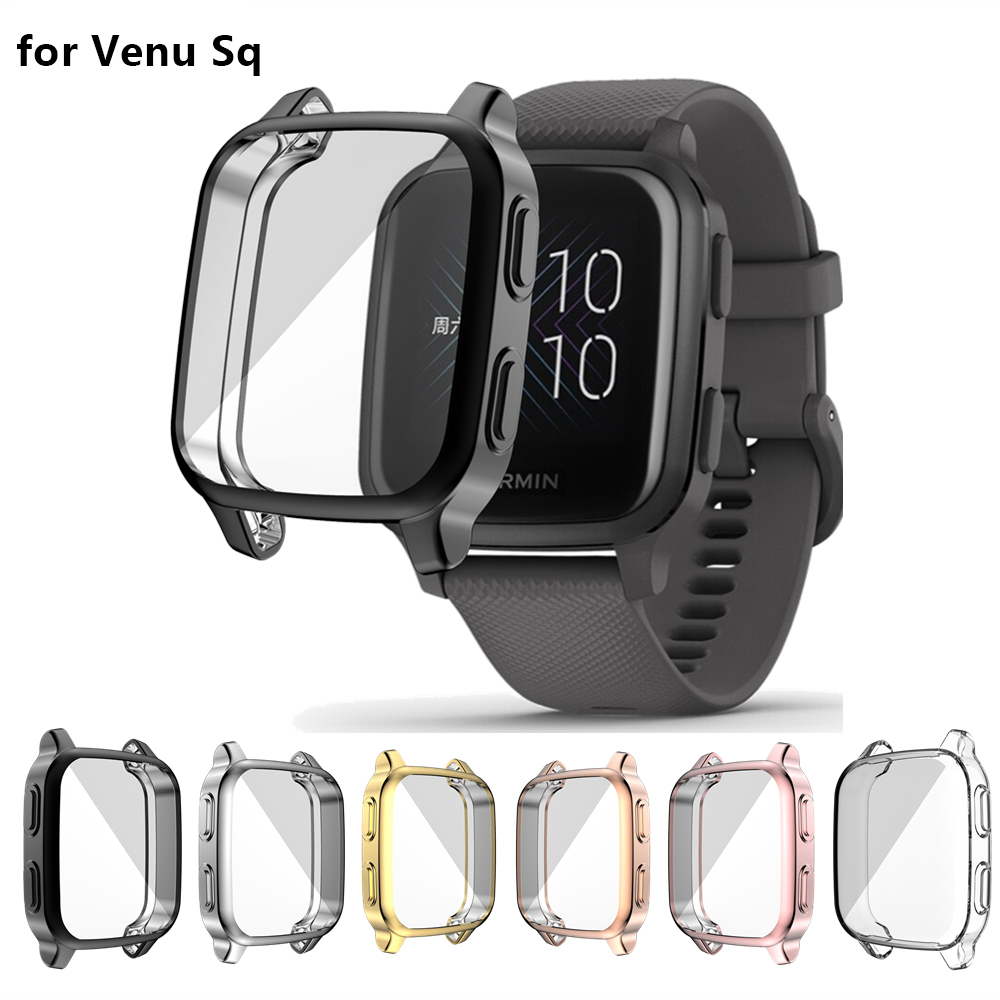 Screen Protector Compatible with Garmin Venu Case Clear All-Around Protective Cover Soft TPU Shockproof Bumper 