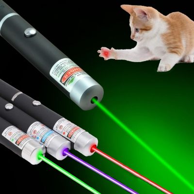 ☽ 5MW LED Laser Pet Cat Toy Red Dot Light Sight 530Nm 405Nm 650Nm Interactive Laser Pen Pointer