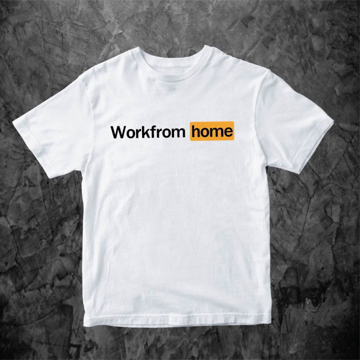 เสื้อ-workfromhome-เสื้อ-เสื้อยืด-cotton-100-เสื้อpornhub-พร้อมจัดส่ง