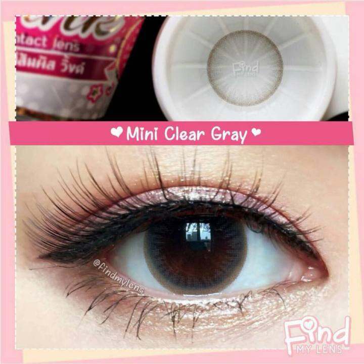 คอนแทคเลนส์-wink-lens-mini-clear-gray-brown-black-ค่าสายตา-0-00-ถึง-10-00