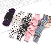 [HOT JUXLLKBKOW 514] Scrunchie สำหรับ Correa Apple Watch Band 44มม. 40มม. Iwatch 38มม. 42มม. สายนาฬิกาสร้อยข้อมือ Apple Watch SE 6 5 4 3