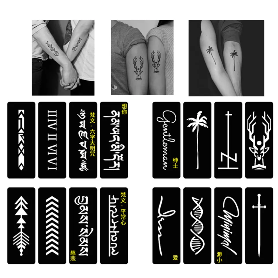 FOREGO1988 Hollow Adhesive Small Pattern Tattoo Inkjet Template