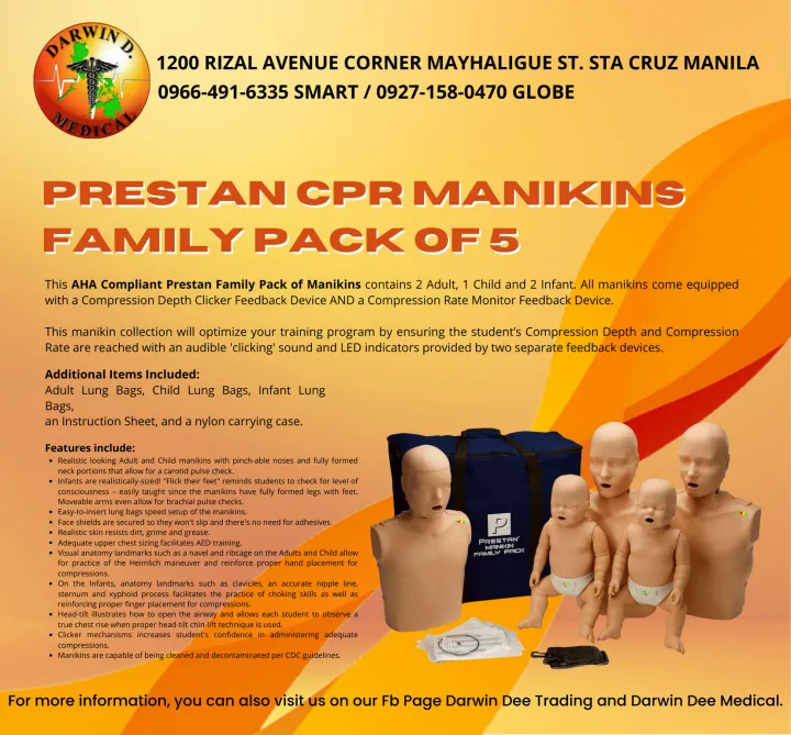 CPR MANNEQUIN FAMILY PACK OF 5 PRESTAN Lazada PH