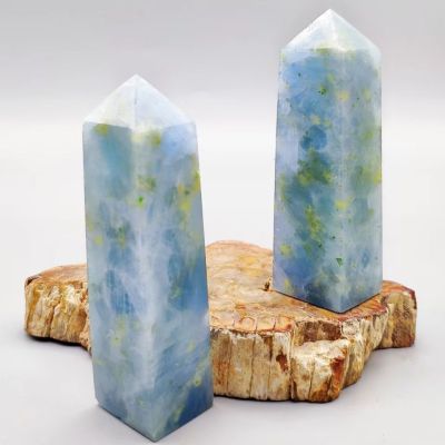AAA Natural Kyanite Tower Healing Energy Stone Crystal Quartz Room Ornament Household Supplies Office Decoration 9-11CM