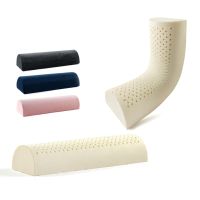 ▧ﺴ✆ 60/40cm Long Semicircle Natural Latex Pillow Neck Cervical Spine Support Cylindrical Pillow Protect Lumbar Waist Bolster Sleep