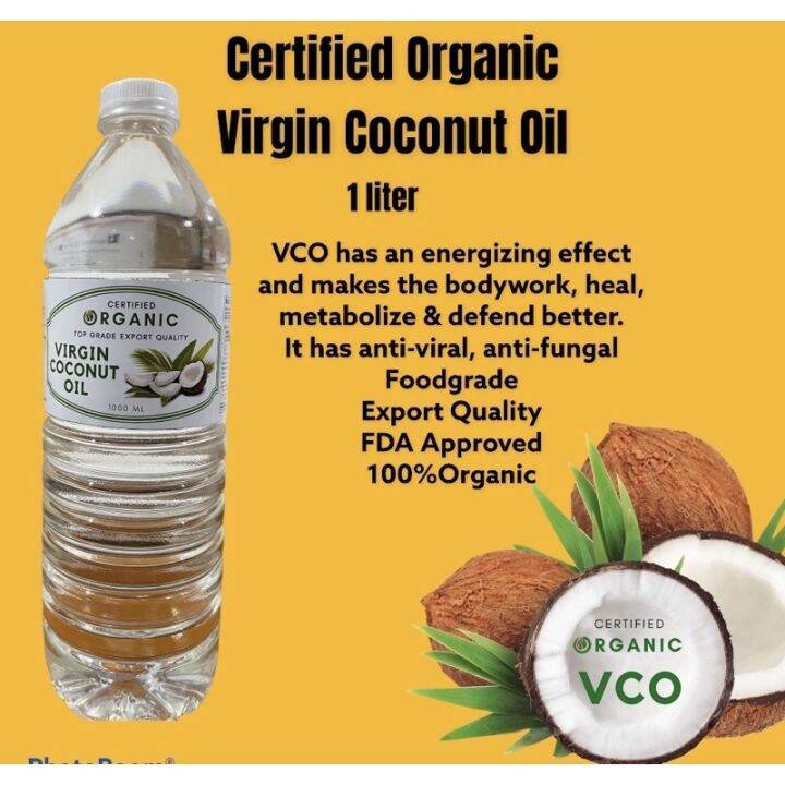 Certified Organic Virgin Coconut Oil 1 Liter Foodgrade Lazada Ph