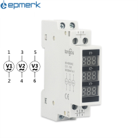 [electronicshop]80 ~ 500โวลต์สามเฟส35มิลลิเมตรราง Din เมาแรงดันมิเตอร์ Modular โวลต์มิเตอร์วัด3 L-ED จอแสดงผลดิจิตอลบ้านครัวเรือนแรงดันมิเตอร์