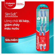 Bộ 2 Bàn chải đánh răng Colgate ngăn chảy máu nướu Slimsoft Advanced siêu