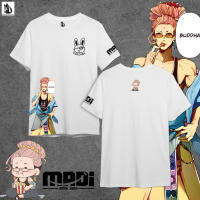 เสื้อยืดโอเวอร์ไซส์เสื้อยืดCotton100% ศากยมุณี ลาย3 มหาศึกคนชนเทพ Record of Ragnarok T-shirtแบรนด์MADIของแท้ S-5XL