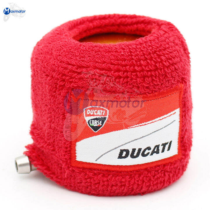 With 3D Logo New Universal For Ducati Brake Fluid Reservoir Clutch Tank Oil Cup Cover Socks