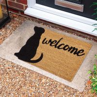 Door Floor Mat Cat Dog Welcome Doormat Decorative Xmas Ornament Holiday Christmas Floor Carpet Mat Rug For Bedroom Living 7mm