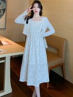 ∋♂ Summer Green Floral Chiffon Sling Midi Dress Women Fashion Ruffled Casual Beach Sundress 2023 Korean Print Bodycon Party Vestido