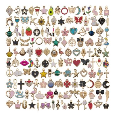 10-50Pcs Mixed Cartoon Animal Tree Enamel Charms Beads For Jewelry Making Diy Pendant Neacklace Bracelet Accessaries