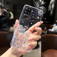 LIFEBELLEสำหรับSamsung Galaxy A12,แฟชั่นผู้หญิงGlitter Starฟอยล์Sparkleเคสโทรศัพท์ใสนุ่มยืดหยุ่นTPUเคสโทรศัพท์มือถือขอบซิลิโคนBlingเคสป้องกันสำหรับSamsung A12 SM-A125F